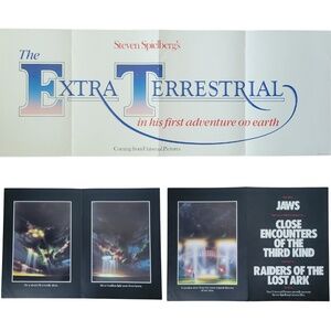VTG E.T. The Extra‎ Terrestrial Press Book Fold Out Advertisement Poster 1982